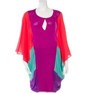 Issa Silk colorblock dress